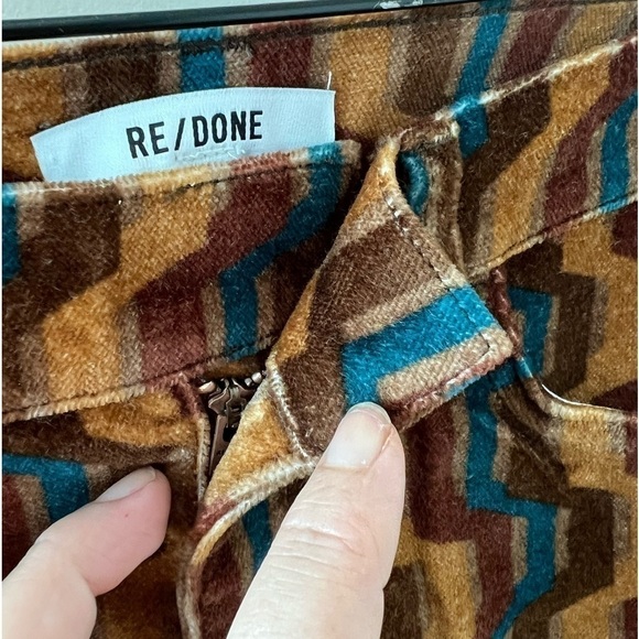 RE/DONE 70's Velvet bootcut in Retro stripe size 26 NWT - Picture 6 of 16
